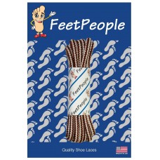 FeetPeople High Quality Boot/Hiker Laces, Brown/Natural