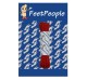 FeetPeople Brogue Casual Dress Laces, Red