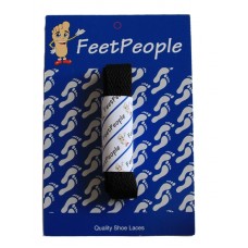 FeetPeople Flat Laces For Boots And Shoes, Black