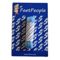 FeetPeople Flat Laces For Boots And Shoes, Carolina Blue