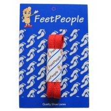 FeetPeople Flat Laces For Boots And Shoes, Red