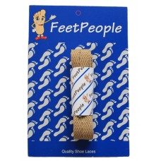 FeetPeople Flat Laces For Boots And Shoes, Tan