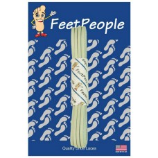 FeetPeople Leather Shoe/Boot Laces, White