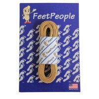 FeetPeople Leather Shoe/Boot Laces, Camel