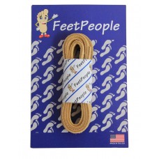 FeetPeople Leather Shoe/Boot Laces, Camel