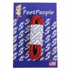 FeetPeople Leather Shoe/Boot Laces, Red