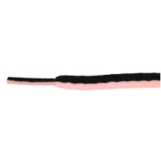 FeetPeople High Quality Oval Laces, Black / Pink Stripe