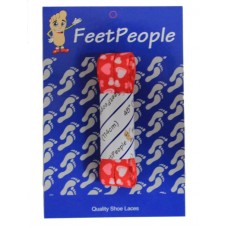 FeetPeople Printed Hearts Flat Shoelaces
