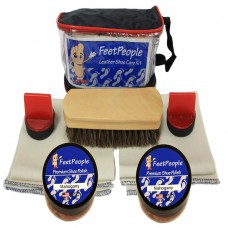 FeetPeople Premium Leather Care Kit with Travel Bag, Mahogany