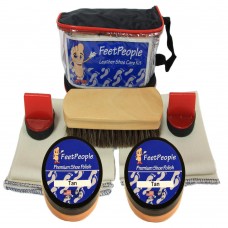 FeetPeople Premium Leather Care Kit with Travel Bag, Tan