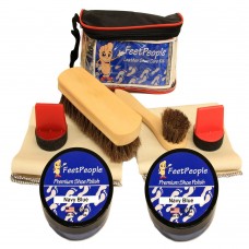 FeetPeople Ultimate Leather Care Kit with Travel Bag, Navy