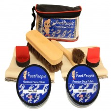 FeetPeople Ultimate Leather Care Kit with Travel Bag, Neutral