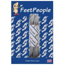 FeetPeople Strong Flat Laces, Gray Reinforced w/ Black Kevlar