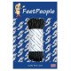 FeetPeople Strong Round Laces, Black Reinforced w/ Black Kevlar