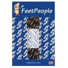 FeetPeople Strong Round Laces, Brown Reinforced w/ Natural Kevlar