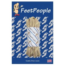 FeetPeople Strong Round Laces, Tan Reinforced w/ Natural Kevlar