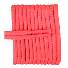 FeetPeople High Quality Round Laces For Boots And Shoes, Neon Pink